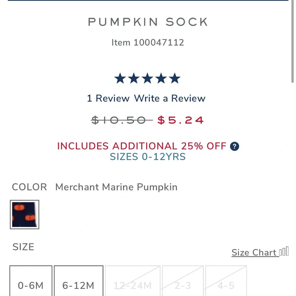 Janie and Jack Pumpkin Sock